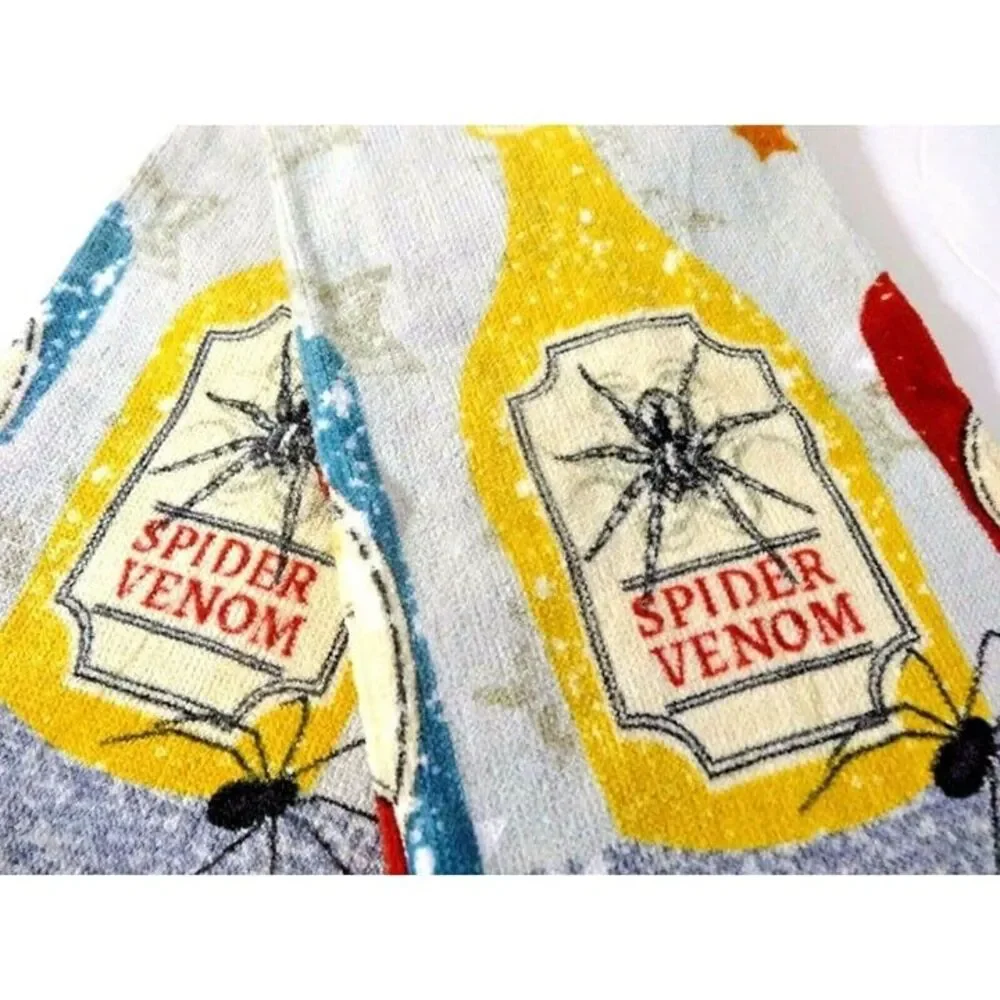 Ghoulish Carnivale Spider Venom Kitchen Towels Halloween Potion Bottle 2-Pc Gift